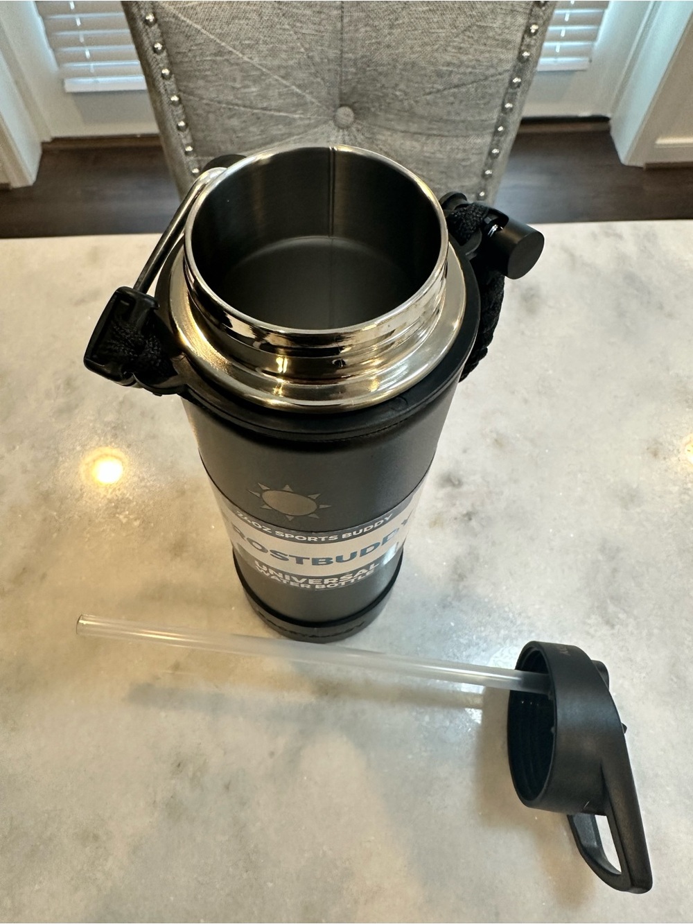 Frost Buddy Black Limited Edition Universal Flip Top 24oz Water Bottle - Picture 4 of 7